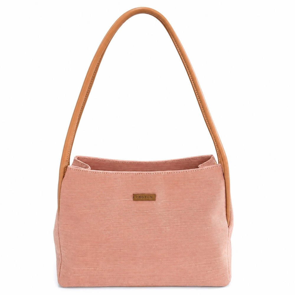 Vintage Oroton Pink Canvas Leather Trim Shoulder Bag Purse Y2K Australia Receipt
